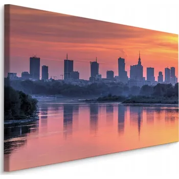 Obraz Obraz na plátně západ slunce s výhledem na Varšava 30x20 cm