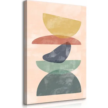 Obraz OBRAZ NA PLÁTNĚ BAREVNÉ SKÁLY STYL BOHO MINIMALISMUS 30x40