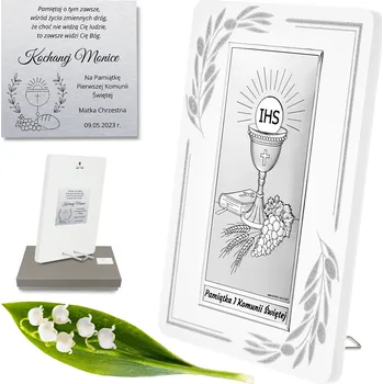 Obraz STŘÍBRNÝ OBRAZ SVATÉHO PŘIJÍMÁNÍ - Památka s gravírováním