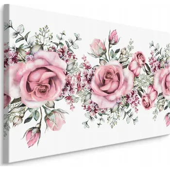 Obraz Obraz na zeď KVĚTINY Růže Malované Akvarelem 40x30