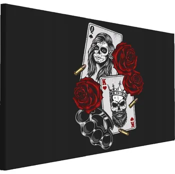 Obraz Obraz na zeď KARTY Růže Náboje Skica Dekorace 30x20