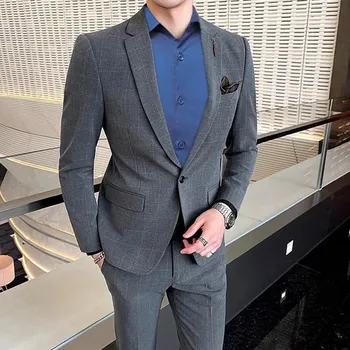 Pánský formální oblek MC124 Velikost: XL, Barva (Varianta): 2 Pcs Set Dark Gray 1