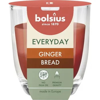 Svíčka Bolsius Sklo Everyday 70x80mm Duotone Ginger Bread, vonná svíčka 290 gram