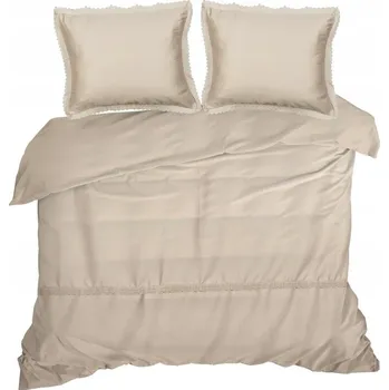 Povlečení Povlečení 160x200 Saténové s krajkou Béžové Retro 6 v krabičce
