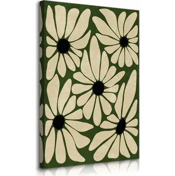 Obraz OBRAZ DO OBÝVÁKU BÉŽOVÉ KVĚTY ABSTRAKCE PŘÍRODA BOHO STYL 60x90