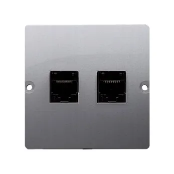 Elektrická zásuvka Počítačová zásuvka RJ45 kategorie 5e + telefonní zásuvka RJ11 Simon Basic