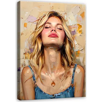 Obraz OBRAZ ŽENA TVÁŘ MODERNÍ NA PLÁTNĚ NA ZEĎ DO LOŽNICE OBÝVÁKU 60x40