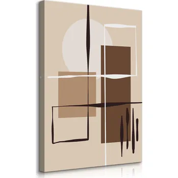 Obraz OBRAZ DO OBÝVÁKU GEOMETRICKÉ TVARY BOHO STYL ABSTRAKCE 60x90