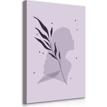 Obraz OBRAZ DO LOŽNICE ŽENSKÝ PORTÉT BOHO STYL ABSTRAKCE LISTY 40x60