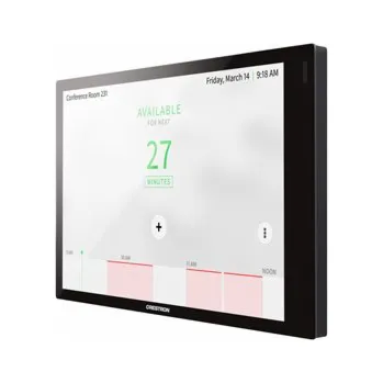 Crestron TSS-770 Series TSS-770-B-S - Pro Zoom Rooms - room manager - bezdrátový, kabelové - 802.11a/b/g/n/ac, Bluetooth - 2.4 Ghz, 5 GHz - 10/100 Ethernet - hladká černá - s světelná lišta TSW-770-LB