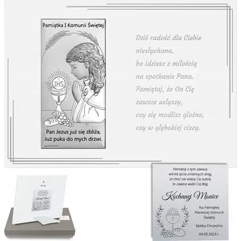 Obraz STŘÍBRNÝ OBRAZ SVATÉHO PŘIJÍMÁNÍ - Památka s gravírováním