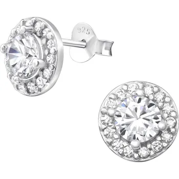 Náušnice Náušnice Kruh & Zirkony stříbro 925 1041