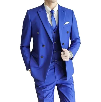 Pánský oblek Luxusní oblek na svatbu MC463 Velikost: XS, Barva (Varianta): ROYAL BLUE