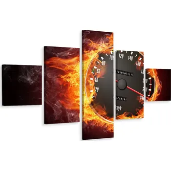 Obraz Vícedílný obraz Počítadlo automobilů v plamenech 250x150