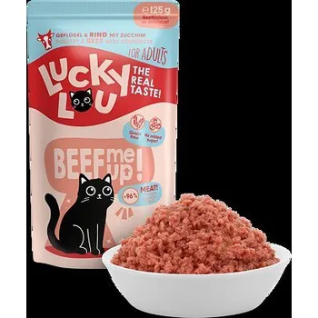 Krmivo pro kočku Lucky Lou Lifestage Adult s drůbežím a hovězím masem 125 g
