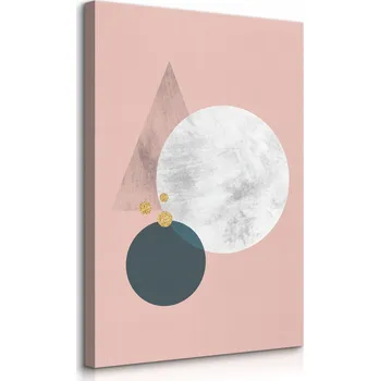 Obraz VELKÝ OBRAZ DO OBÝVÁKU GEOMETRICKÉ TVARY ABSTRAKCE GLAMOUR STYL 50x70 cm