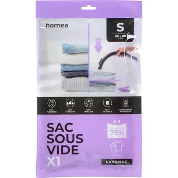 Pytel na prádlo Vakuový pytel Lavender – Homéa ID_1730192