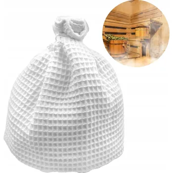 SAUNOVÁ ČELOPICE CAPELLO WAFFLE BAVLNA BÍLÁ PORJUN