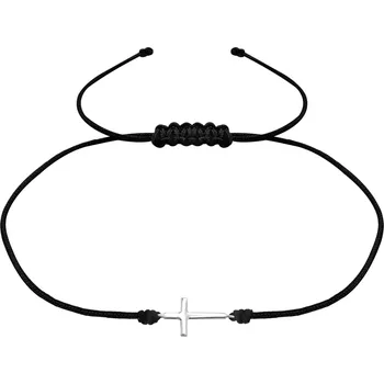 Náramek Náramek Křížek hladký & nylonová šňůrka 1074