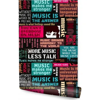 Fototapeta Tapeta pro teenagery - nápisy, hudba, pop-art, rock