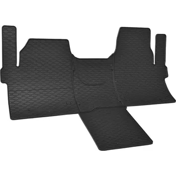 Autokoberce Rigum gumové přesné - FORD Tourneo/Transit Custom 2m 2024-, VW T7 Caravelle 2m 2025- + tunel (4 díl)