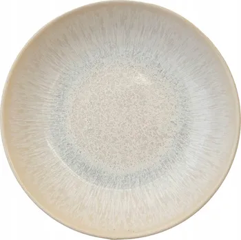 Talíř DEZERTNÍ TALÍŘ 20 cm HLUBOKÝ keramický béžový na dort kulatý