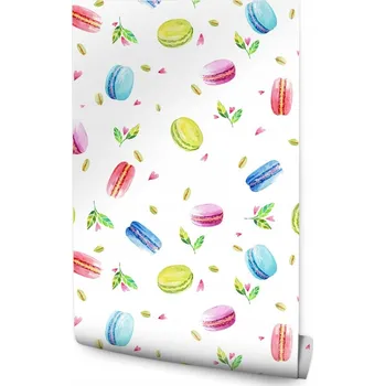 Fototapeta Tapeta do Jídelny Barevné Cukroví Sladkosti Listy