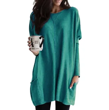 Dámská tunika Dámská tunika s ozdobným švem Barva: Tyrkysová, Velikost: 4XL