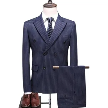 Pánský luxusní oblek MC144 Velikost: XS, Barva (Varianta): Tmavě modrá