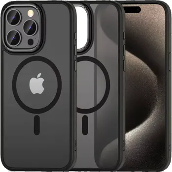 Pouzdro na mobilní telefon Kryt Apple iPhone 15 Pro Tech-Protect Magmat 2 MagSafe matná černá