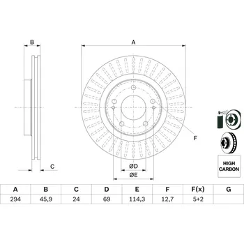 Brzdový kotouč Brzdový kotouč BOSCH 0 986 479 E76