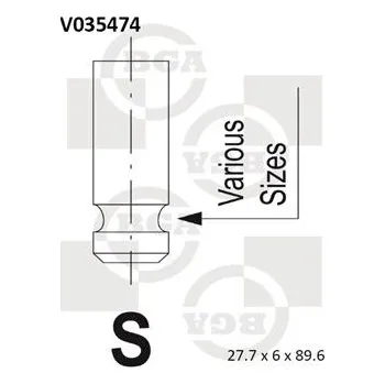 Ventil motoru Sací ventil BGA V035474