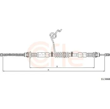 Lanko parkovací brzdy Tažné lanko, parkovací brzda COFLE 11.5668