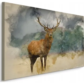 Obraz Obraz do jídelny JELEN malovaný akvarelem 40x30