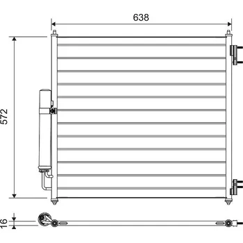 Klimatizace automobilu Kondenzátor, klimatizace VALEO 814053