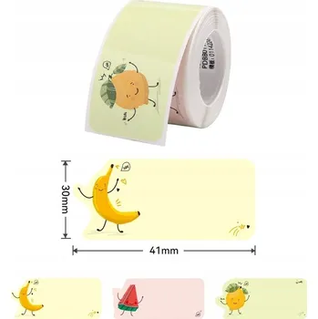 Speciální papír NIIMBOT Ovocné Štítky Samolepky 30x70mm pro tiskárny řady B, barevné