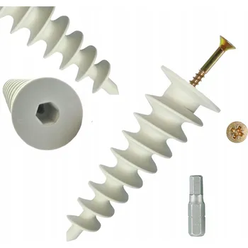 Vrták HLEMÝŽĎ do polystyrenu 50mm vyztužené 50 Ks + šrouby 50 Ks + bit