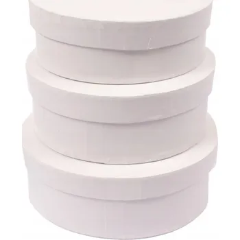 Obraz DIY Oválná kartonová krabička s víkem, 3 různé velikosti