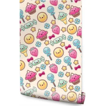 Fototapeta Tapeta do Ložnice barevná Veselé Sladkosti Ovoce