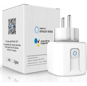 Elektrická zásuvka Elektrická Zásuvka na dálkové ovládání WiFi zásuvka bílá