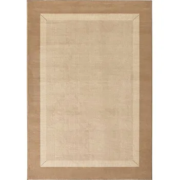 Koberec Koberec moderní do obýváku 120x170 cm, béžovo-krémový vzor s měkkým vlasem