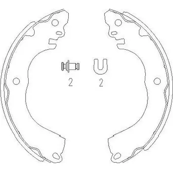 Brzdová čelist Sada brzdových čelistí KAVO PARTS KBS-7416
