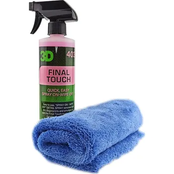 Autovosk 3D SET: Final Touch 473ml + Zerda Plush Buffing Towel Blue 530GSM - detailer pro interiér i exteriér