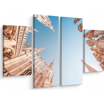 Obraz Obraz Tetratych KATEDRÁLA Architektura 3D 80x60