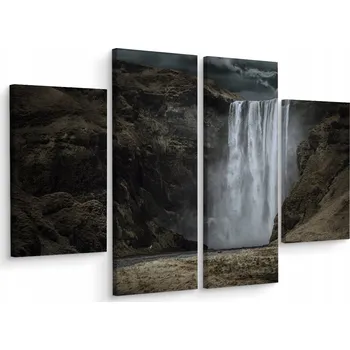 Obraz Obraz 4dílný Majestátní KASKÁDA 3D 80x60