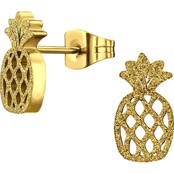 Náušnice Náušnice ve tvaru Ananasu gold 3082