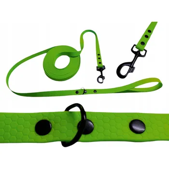 Vodítko pro psa VODÍTKO VODĚODOLNÉ MĚKKÉ MĚSTSKÉ ELASTICKÉ MALÝ PES PVC GRAVÍROVÁNÍ 3M 10MM