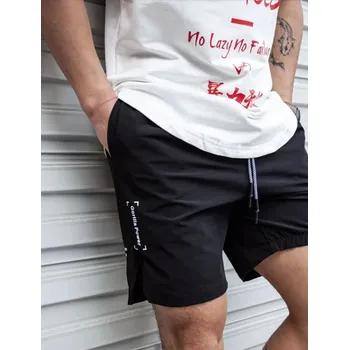 Pánské kraťasy Pánské jednobarevné šortky na sport Barva: Černá, Velikost: 3XL