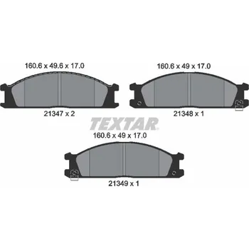 Brzdová destička Sada brzdových destiček, kotoučová brzda TEXTAR 2134702