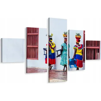 Obraz Vícedílný obraz ŽENY Kolumbijské kroje 250x150